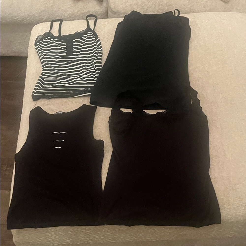 Black and White Striped Tank Top Bundle